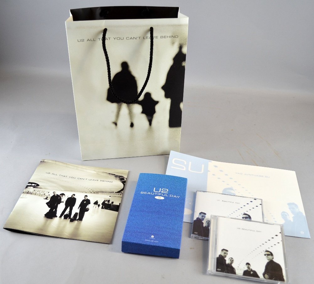 U2 All That You Can't Leave Behind, Promotional only: U2 All That You Can't Leave Behind, Promotional only album release pack including VHS video, colour booklet, window laminate, two part CD single set for Beautiful Day, together in a unique U2 promotio