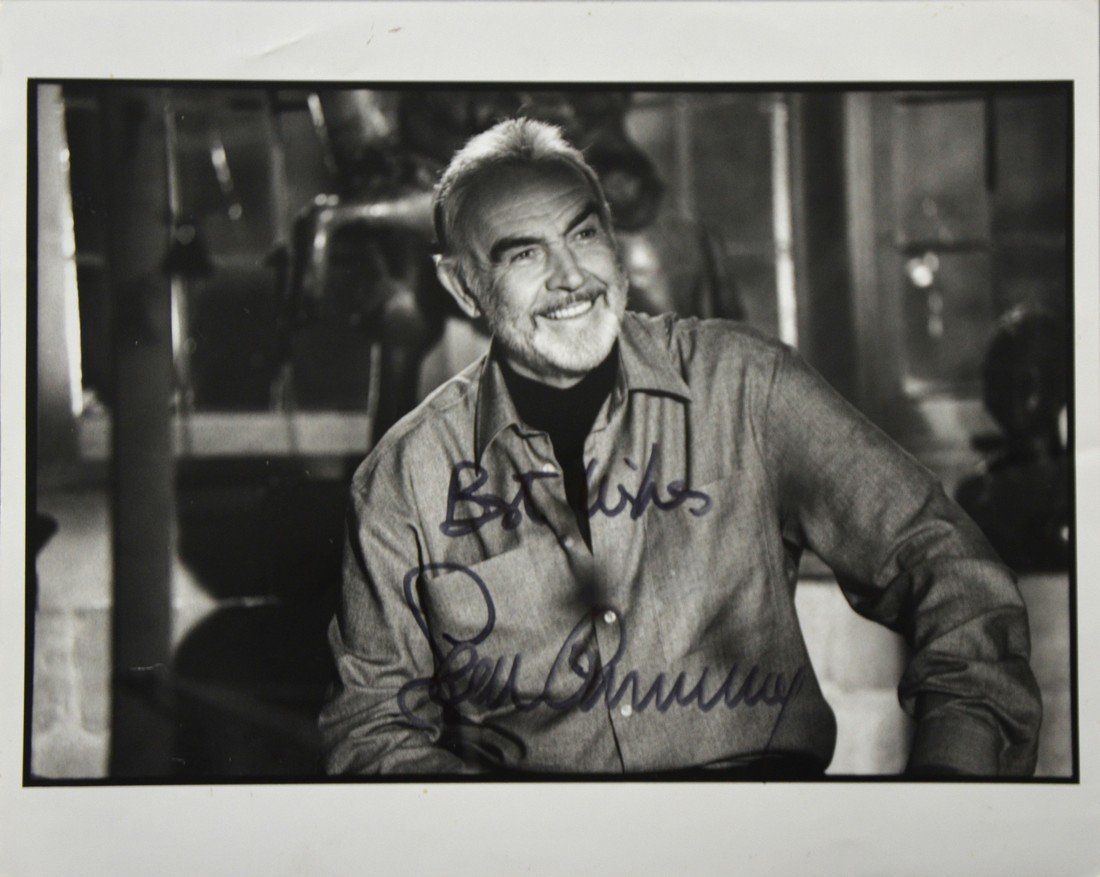 Sean Connery (1930- ) Scottish Actor, famous for his: Sean Connery (1930- ) Scottish Actor, famous for his portrayal of James Bond, signed promotional photograph, showing a close-up portrait of Connery, signed 'Best wishes Sean Connery', in black marker