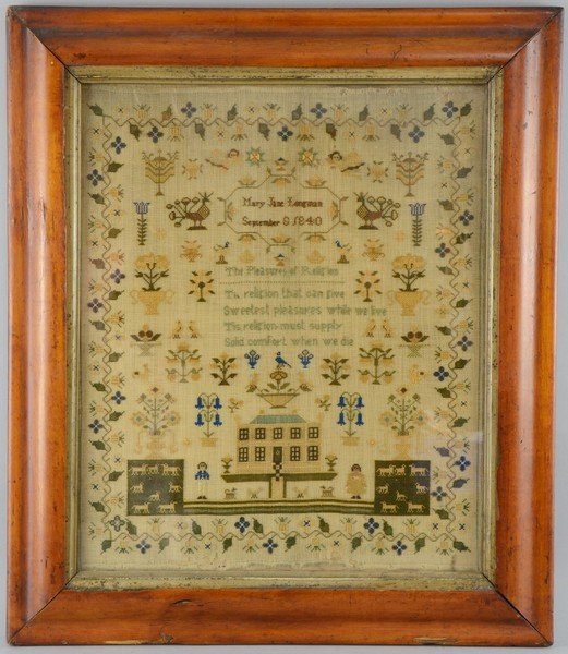 19th century sampler, Any idea where this is ? AM: 19th century sampler, Any idea where this is ? AM