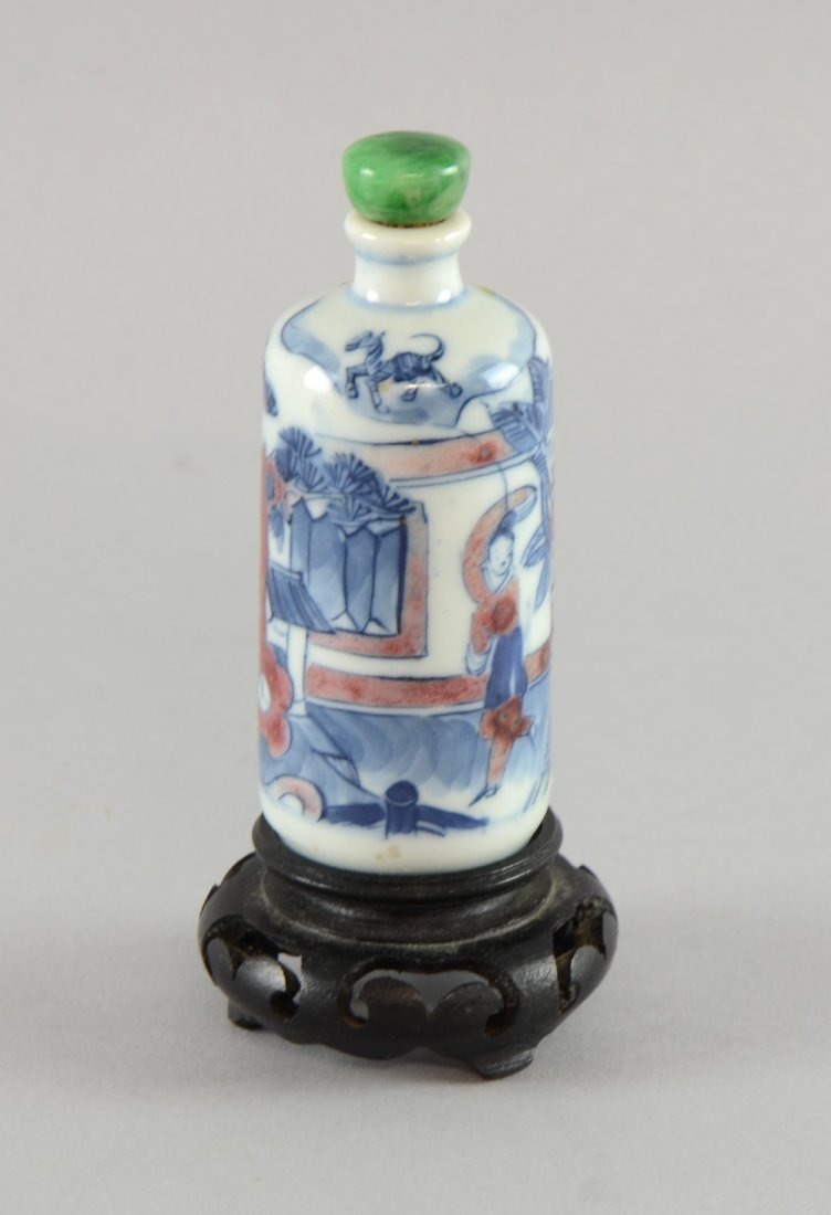 19th century Chinese porcelain blue, white and copper (1 of 1)