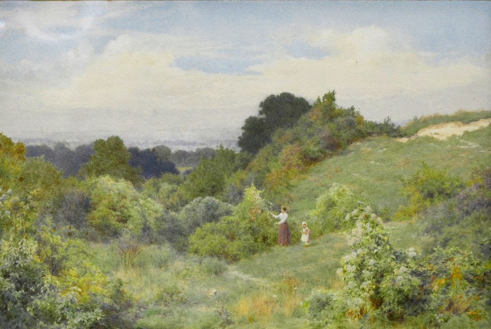 George Marks (1857-1933), watercolour, The maid on the (1 of 2)