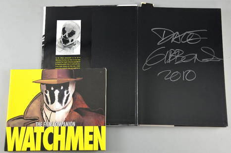 The Watchmen, The Film Companion & Portraits, Both: The Watchmen, The Film Companion & Portraits, Both signed by Dave Gibbons & one signed by Zack Snyder & Patrick Wilson (2)Provenance: This lot has been consigned by Duncan Halls, a collector of Film &