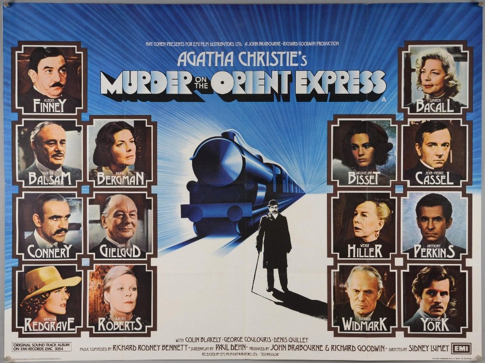 Murder On The Orient Express (1974) British Quad film (1 of 1)