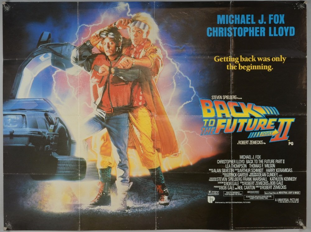 Back To The Future Part II (1989) British Quad film (1 of 1)
