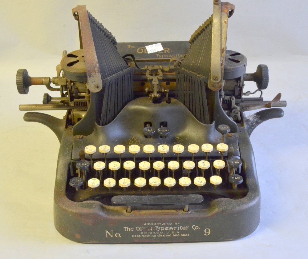 Oliver No 9 typewriter,: Oliver No 9 typewriter,