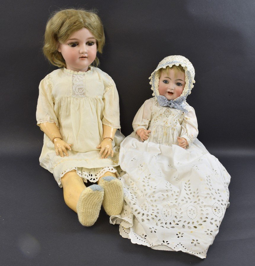 Armand Marseille doll, model no. 390, and a Simon and: Armand Marseille doll, model no. 390, and a Simon and Halbig doll, model no. 126, (2),