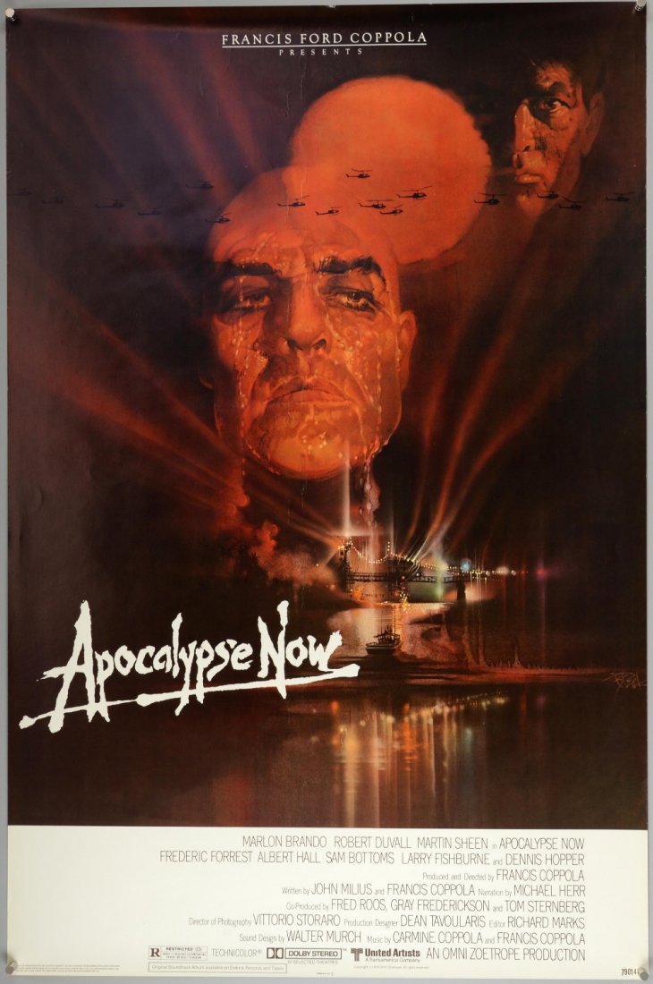Apocalypse Now (1979) US One Sheet film poster, artwork: Apocalypse Now (1979) US One Sheet film poster, artwork by Bob Peak, United Artists, rolled, 27 x 41 inches