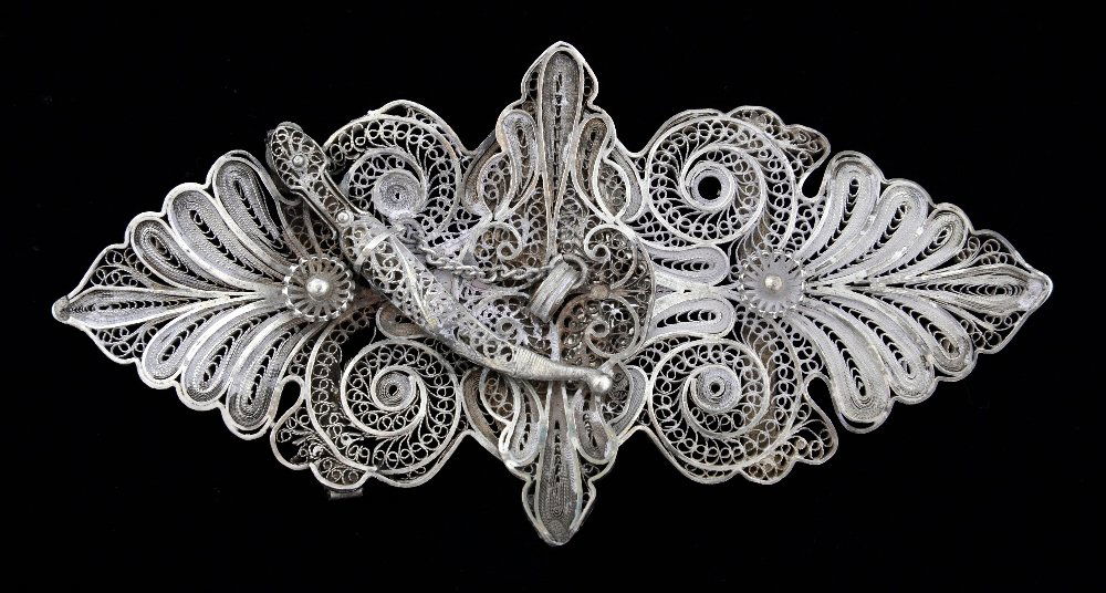 Russian silver belt buckle, circa 1896-1 (1 of 2)