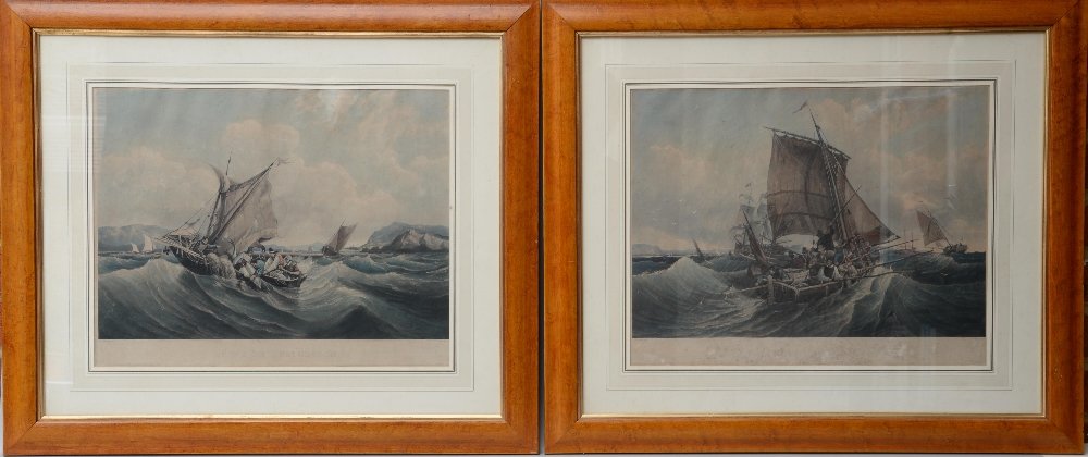 Pair of 19th century French coloured engravings af (1 of 1)