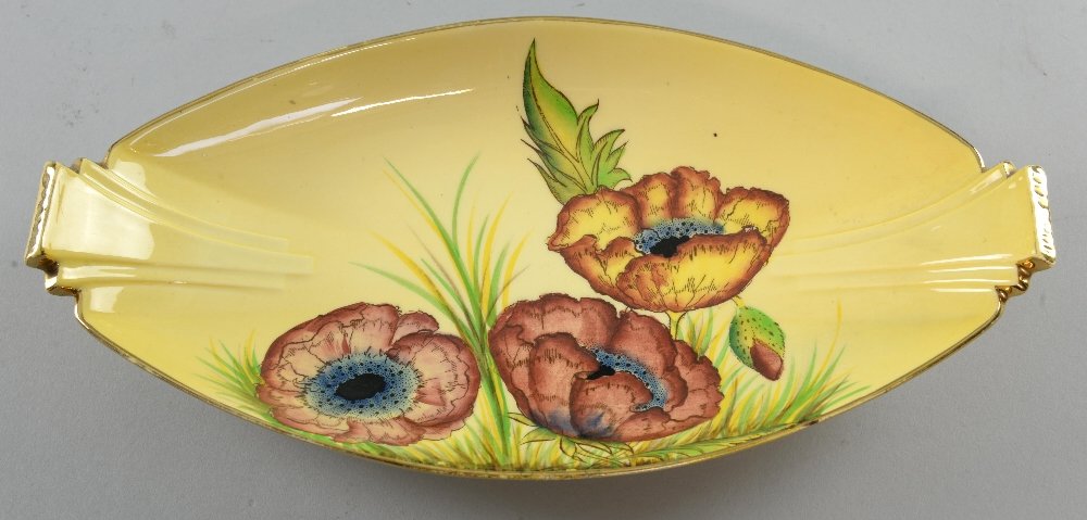 Carlton Ware 'Iceland Poppy' pattern oval bowl, 33cm: Carlton Ware 'Iceland Poppy' pattern oval bowl, 33cm wide,