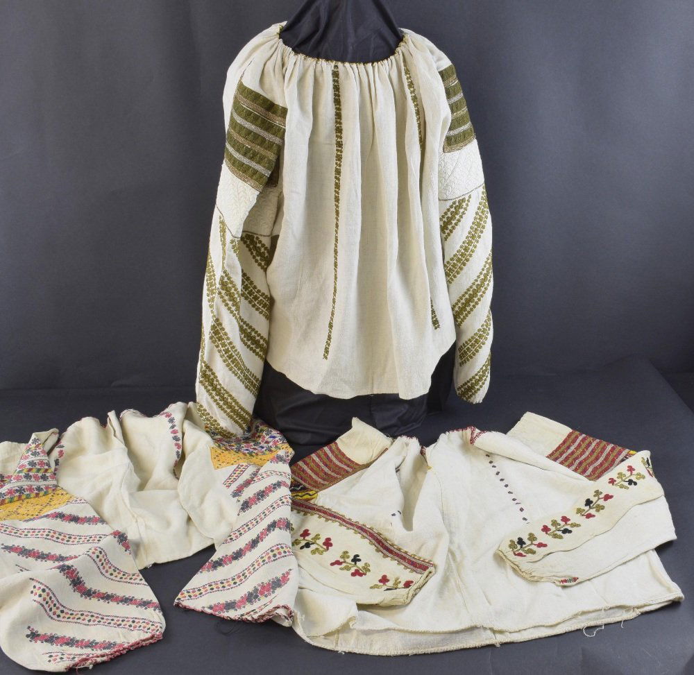 Three Romanian embroidered blouses, late 19th to early (1 of 1)