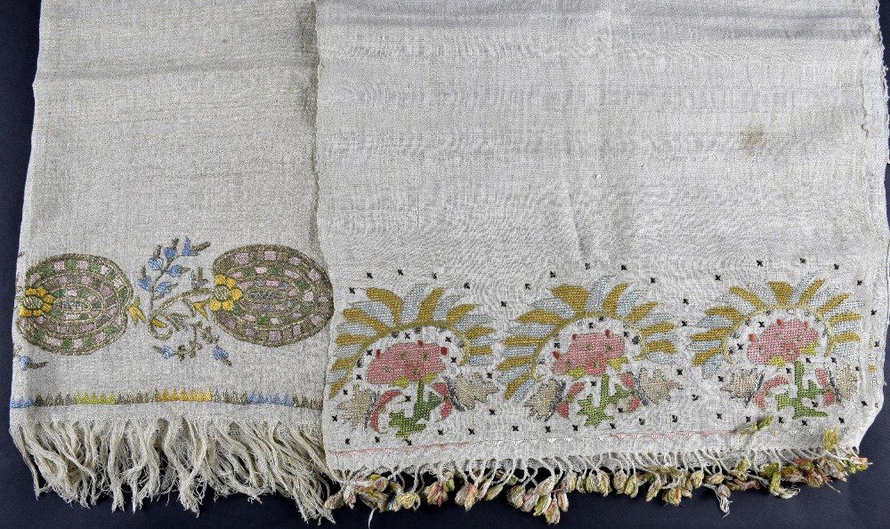 Two Ottoman period  towels from Greek Islands Mitylene, (1 of 2)