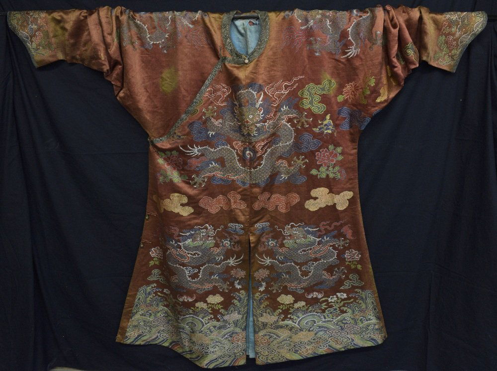 Fine Chinese 18th C  Ji Fu  Kesi dragon robe, in bronze (1 of 8)