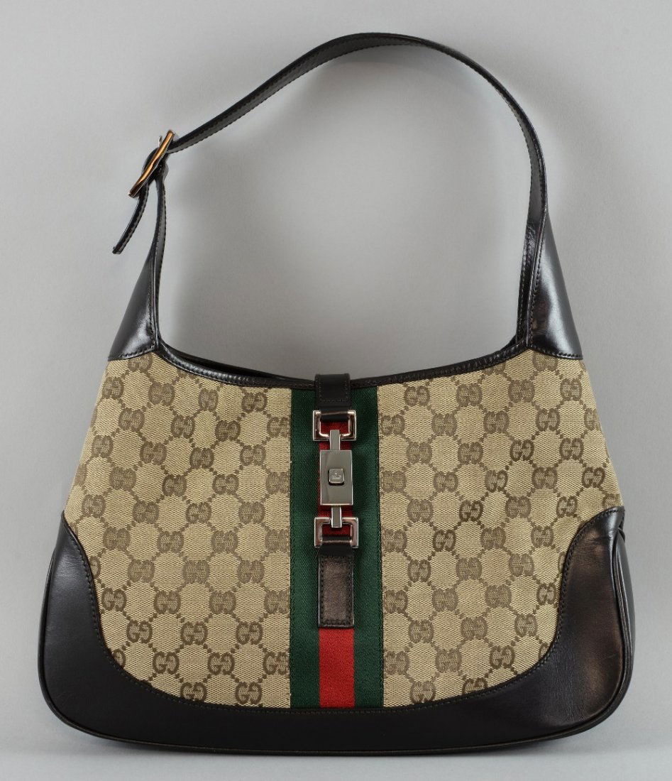 Gucci Jackie Monogram canvas bag, the body 23 x 31.5 (1 of 1)