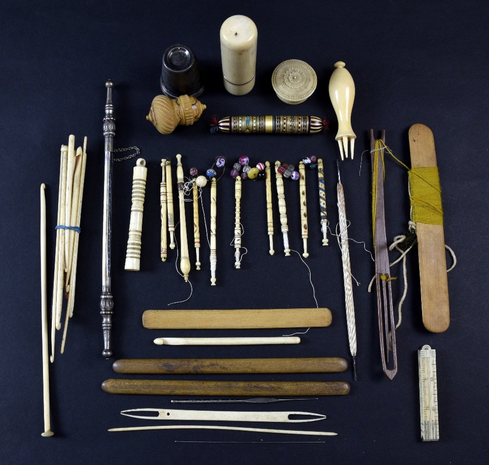 Collection of sewing implements including eight lace (1 of 1)