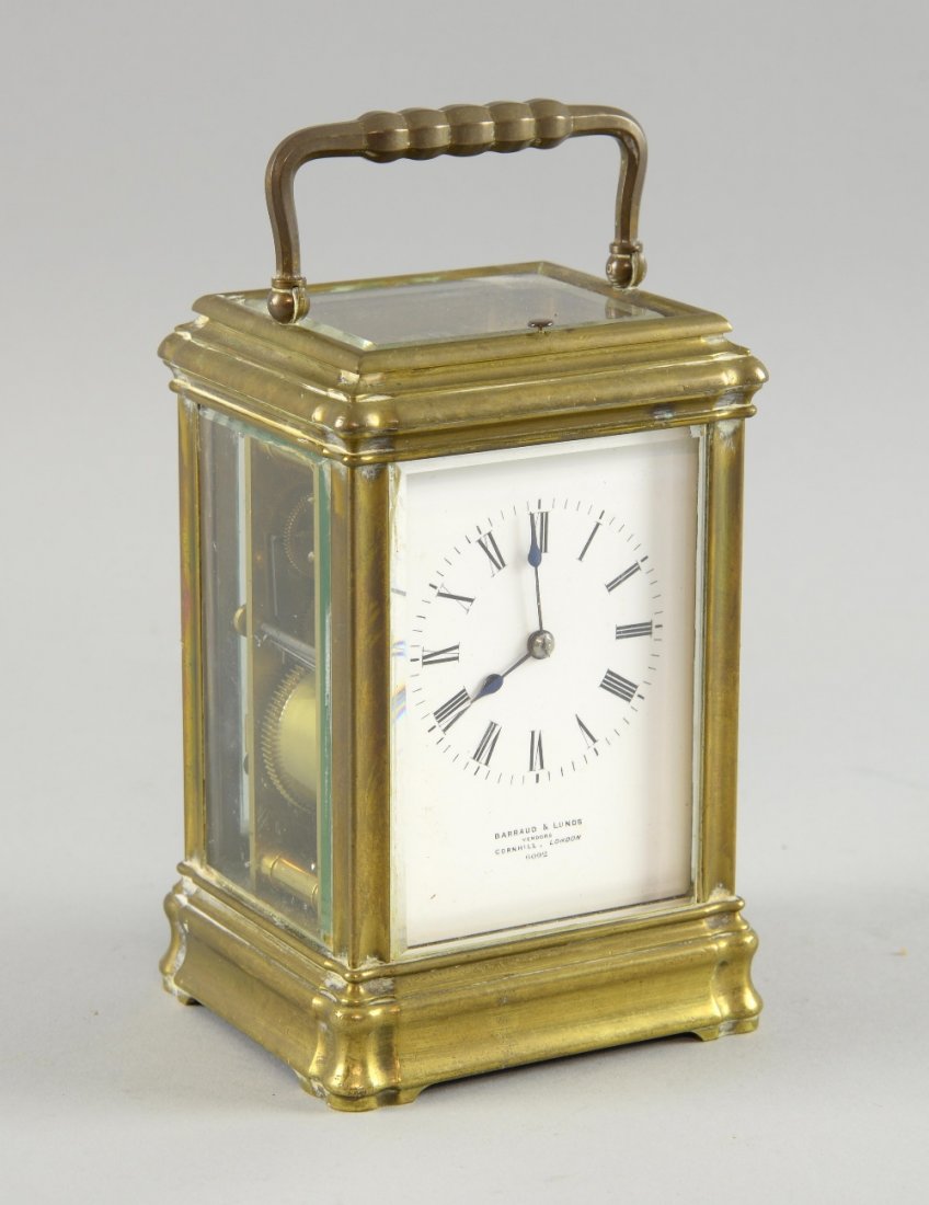 A French brass gorge cased carriage clock with (1 of 2)