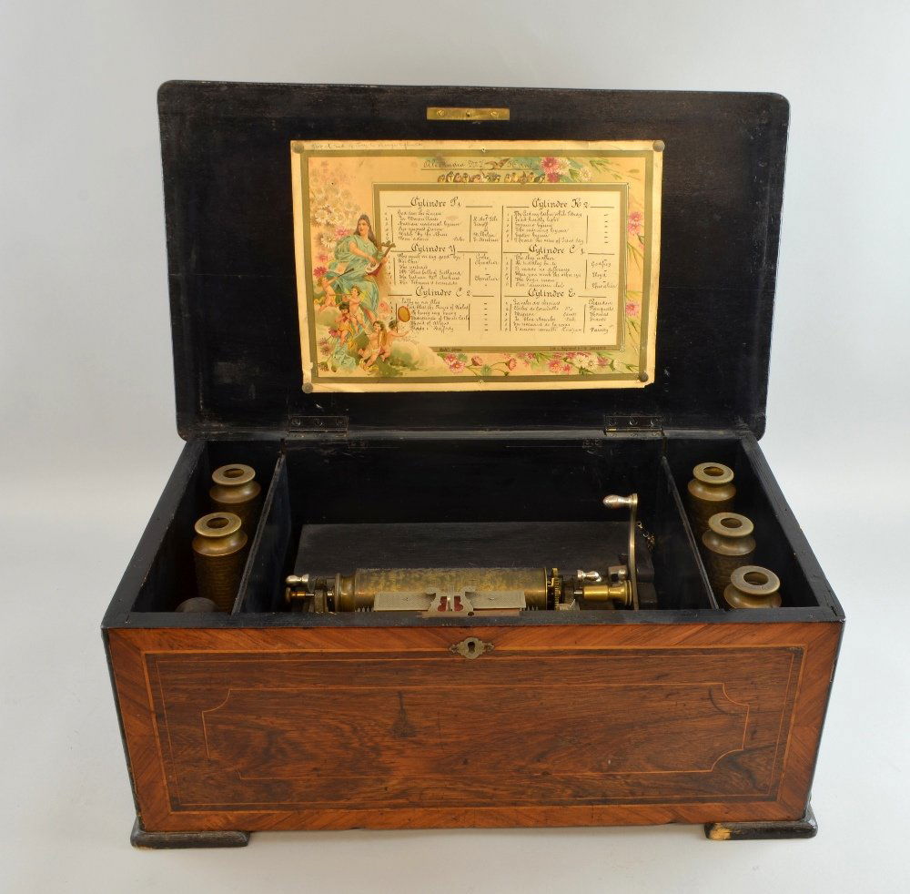 Alexandra music box with six interchangeable cylinders (1 of 4)