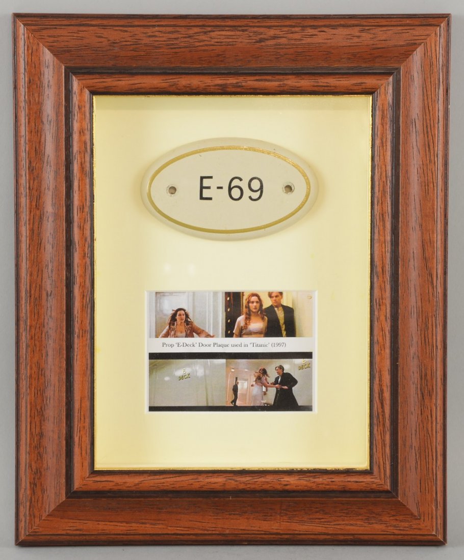 Titanic (1997) Production made 'E' deck door plaque. (1 of 1)