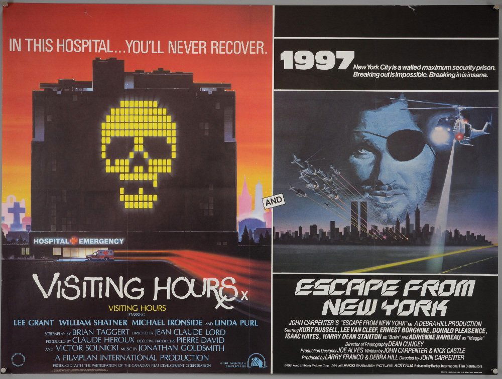 Visiting Hours / Escape From New York (1982) British (1 of 1)