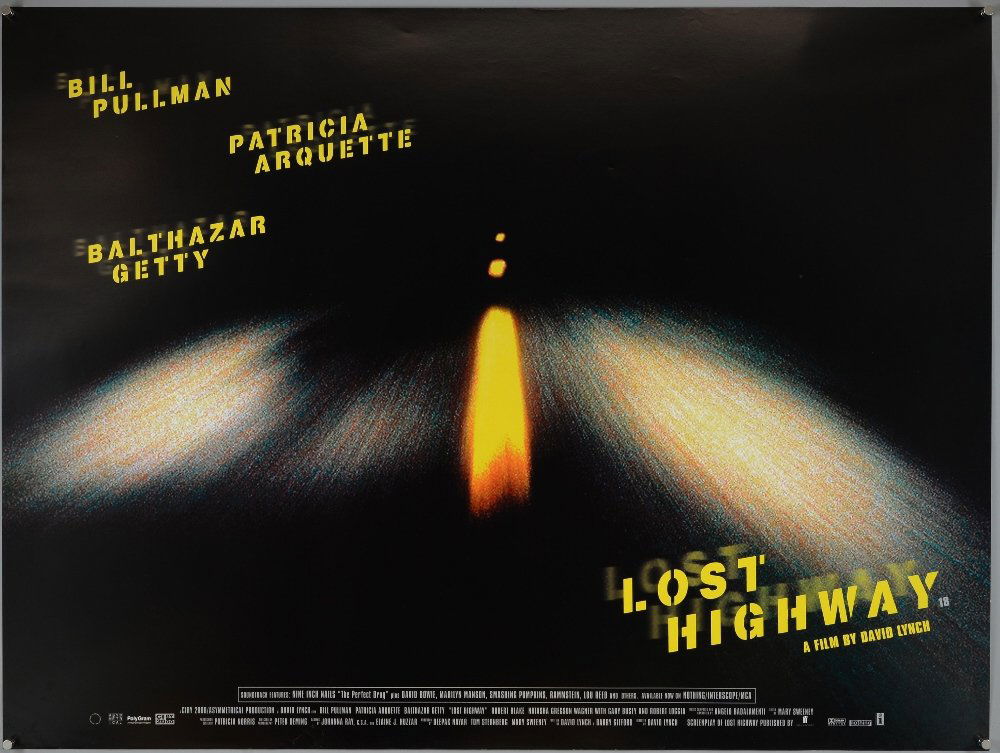 Three British Quad film posters directed by David: Three British Quad film posters directed by David Lynch, The Straight Story, Mulholland Drive & Lost Highway, rolled, 30 x 40 inches (3)
