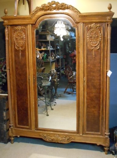 Beautifully Carved Antique Linen Press (1 of 4)