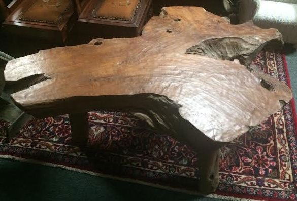 Natural Wood Artisan Tree Trunk Coffee Table (1 of 2)
