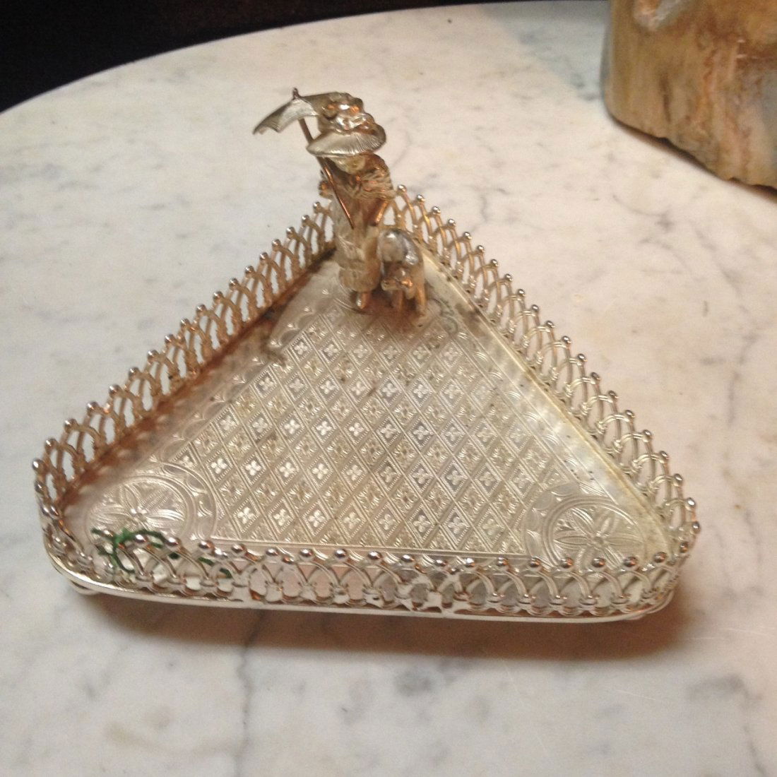 Late 19th Century James W. Tufts Silver Card Tray (1 of 3)