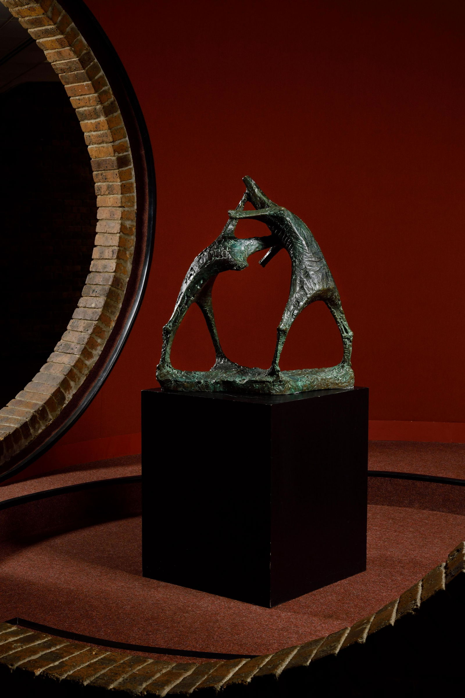 FRANCESCO MARINO DI TEANA (ITA-FRA/ 1920-2012) Le grand: FRANCESCO MARINO DI TEANA (ITA-FRA/ 1920-2012) Le grand combat des loups bronze à patine verte signé et daté ‘Marino di Teana 53’ (sur la terrasse) numéroté et ave