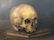Early 19th C Skull on Book oil on canvas - 2