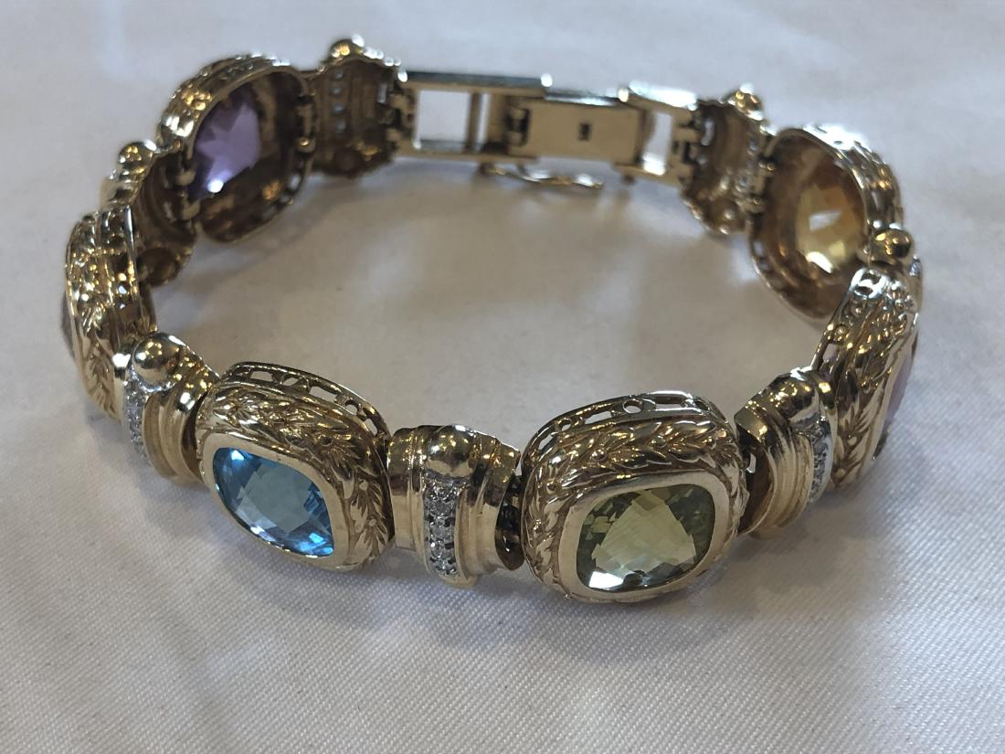 14K Yellow Gold and Semi Precious Stone and Diamond: Ross Simons Brand