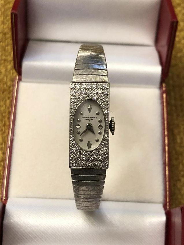 14K WHITE GOLD & DIAMOND BAUME MERCIER WATCH (1 of 4)