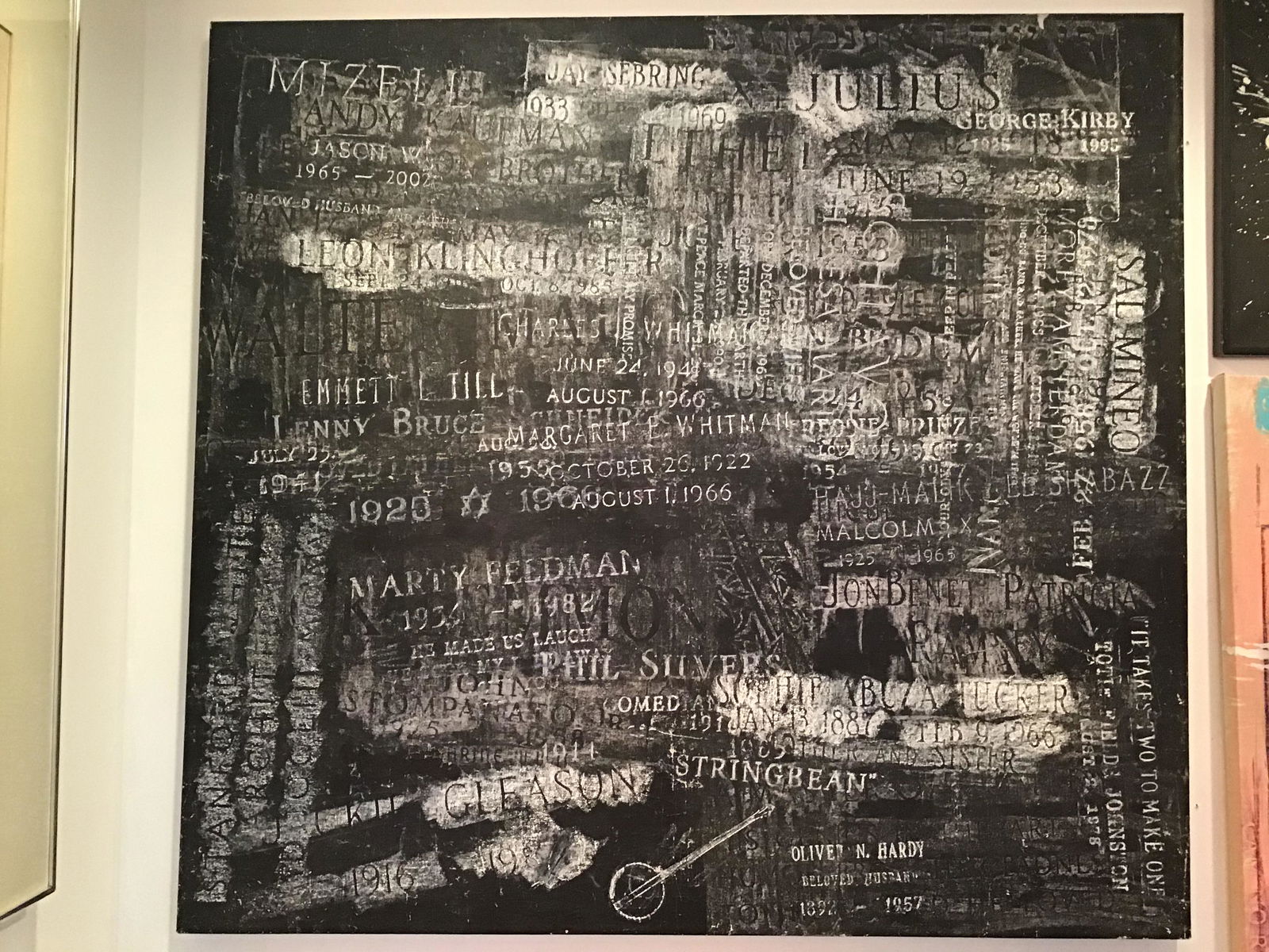 Scott Covert oil and wax crayon on canvas: 50 by 53.75