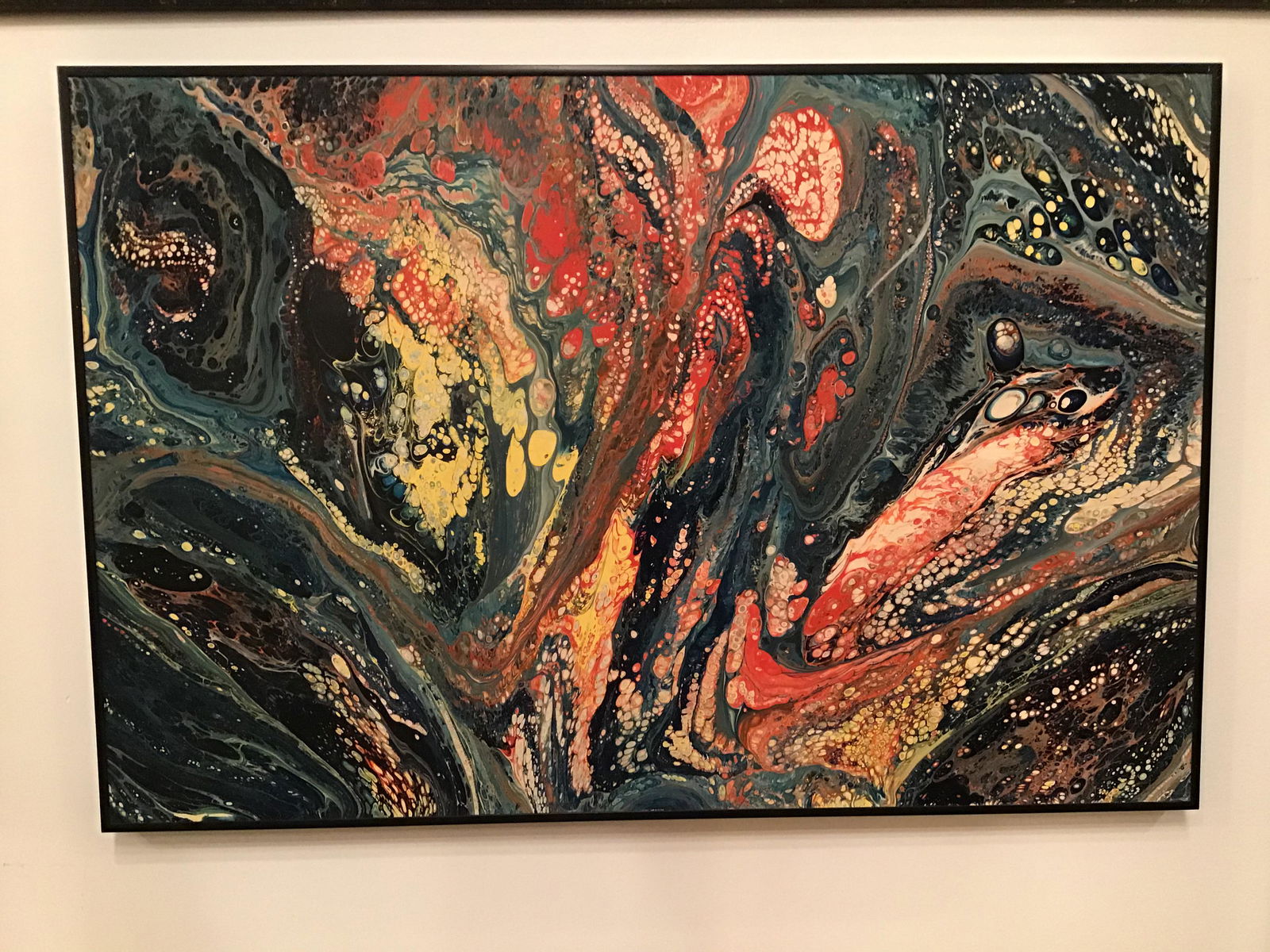 Unsigned Richard Mann acrylic and Oil on masonite: 36.25 by 24.25