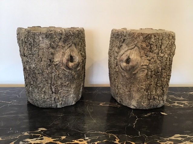 2 Faux Bois Planters Garden (1 of 3)