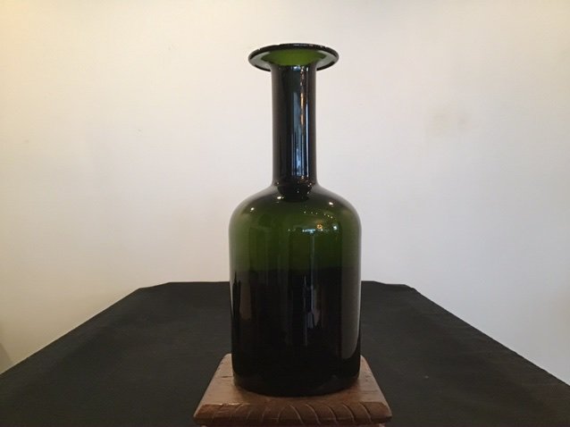 Mid Century Holmegaard: 15 inches tall 5.75 inch base