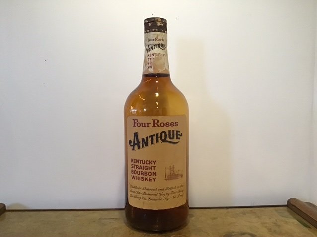 Oversized Advertising Liquor Bottle Bank 4 Roses: 28.5 tall