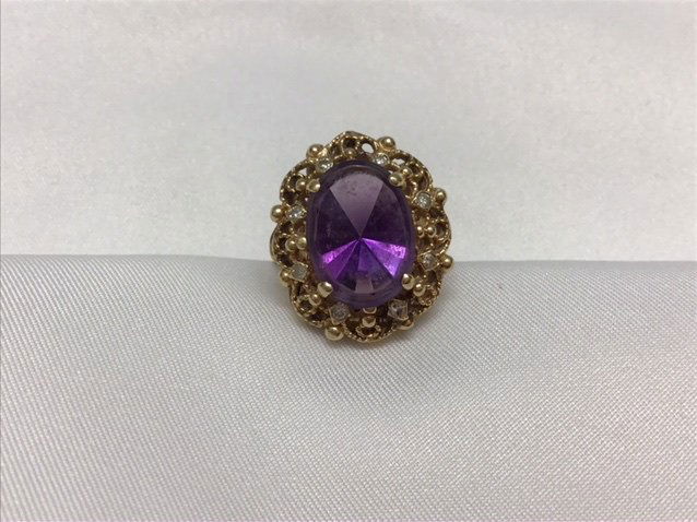 14K GOLD GEMSTONE Victorian Style RING (1 of 3)