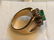 14k Gold Emerald and Diamond Ring - 2