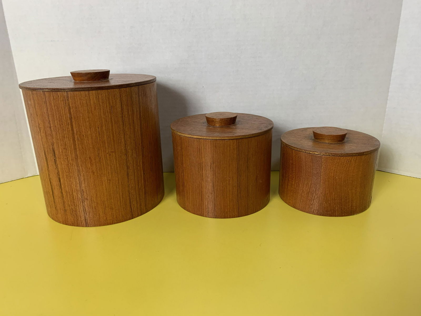Mid-Century Teak Canister Set (1 of 3)