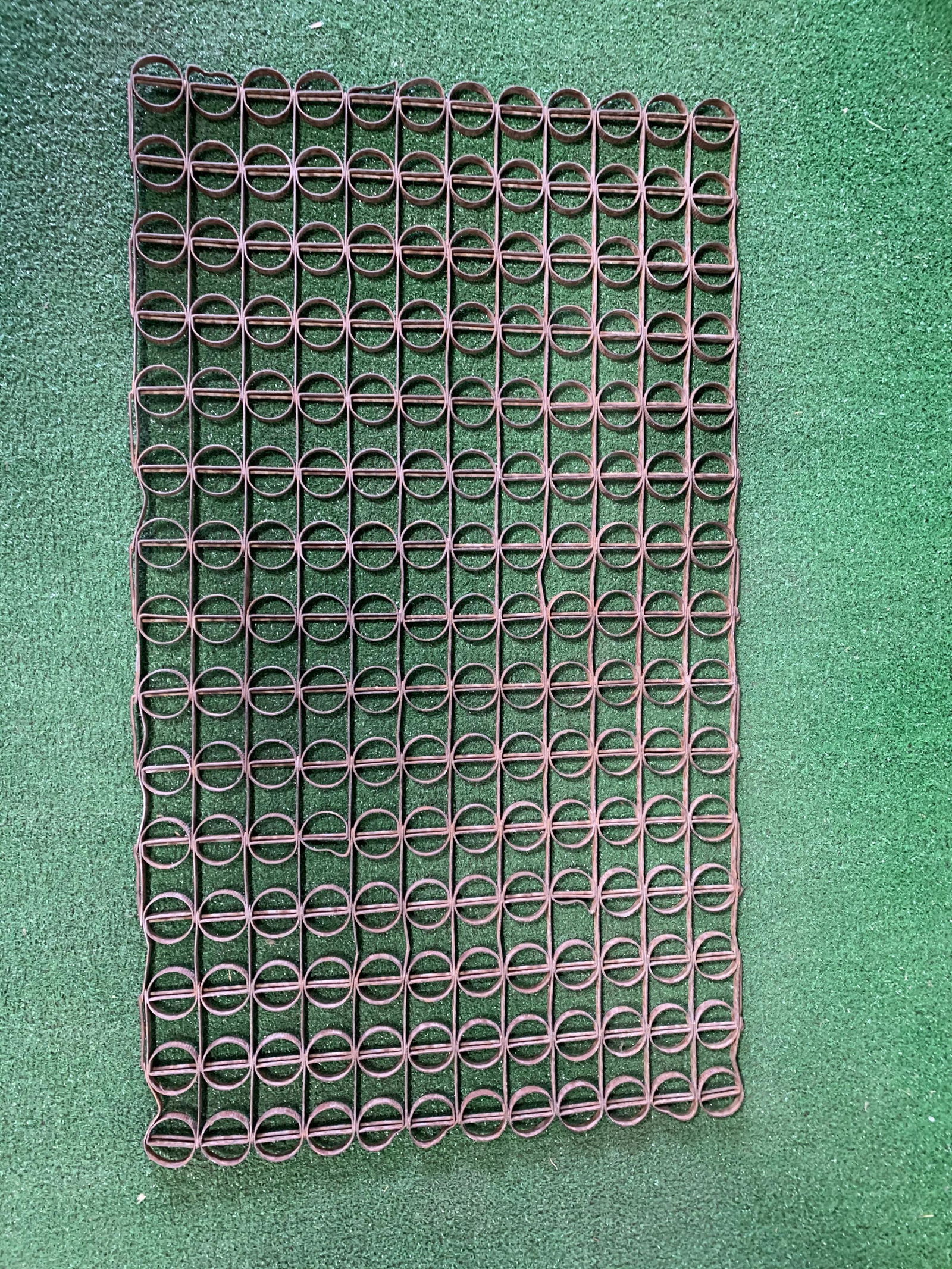 Early 1920's Texas Folk Art Metal Door Mat (1 of 2)