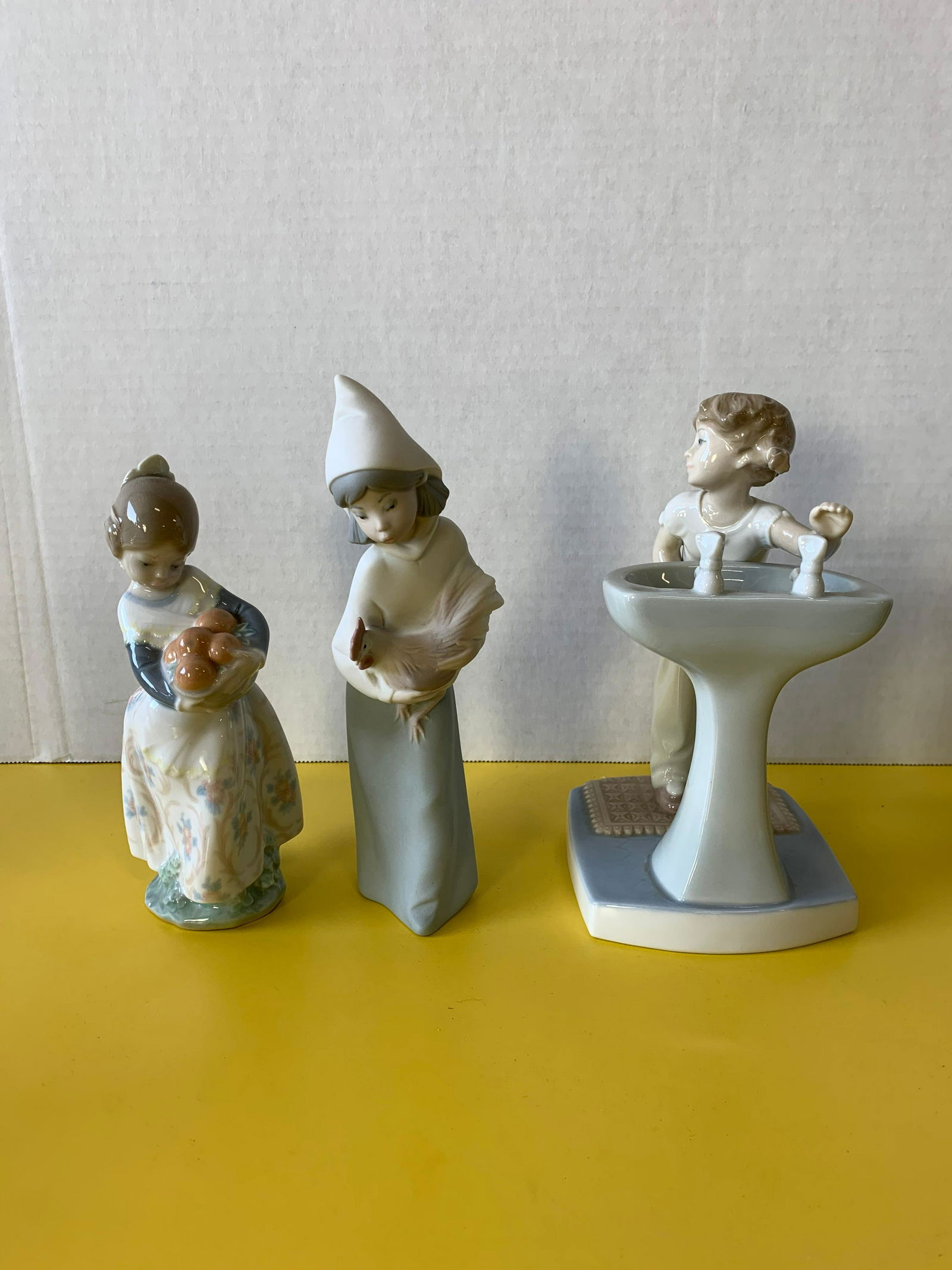 Lladro 4838, Lladro Girl with Rooster, Lladro 4841 (1 of 3)