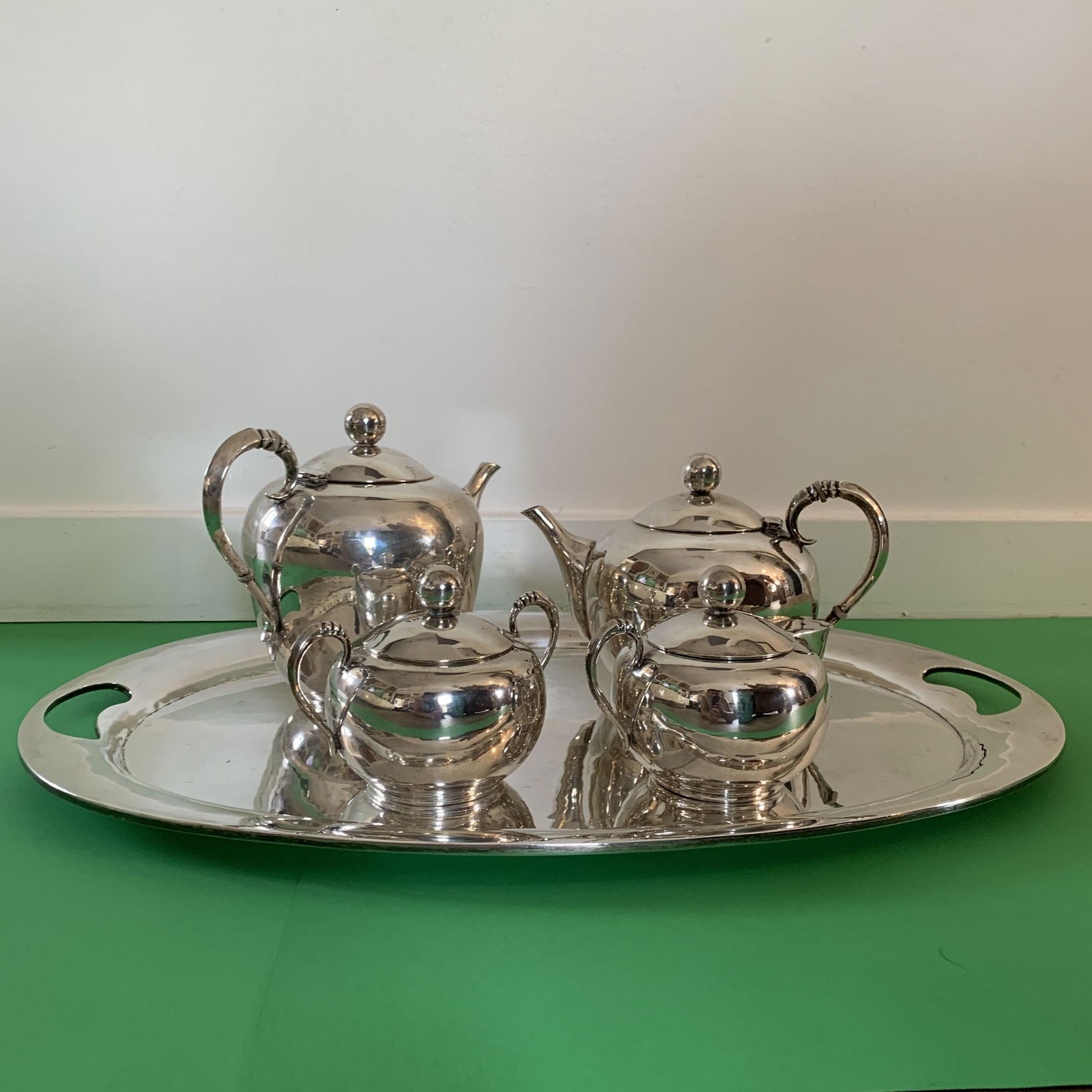 C. Zurita Mexican Sterling Silver Modernist Tea Set (1 of 4)