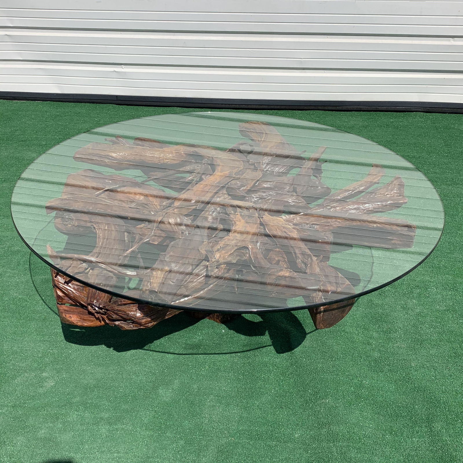 Large Mid Century Organic Cypress Wood Coffee Table (1 of 5)