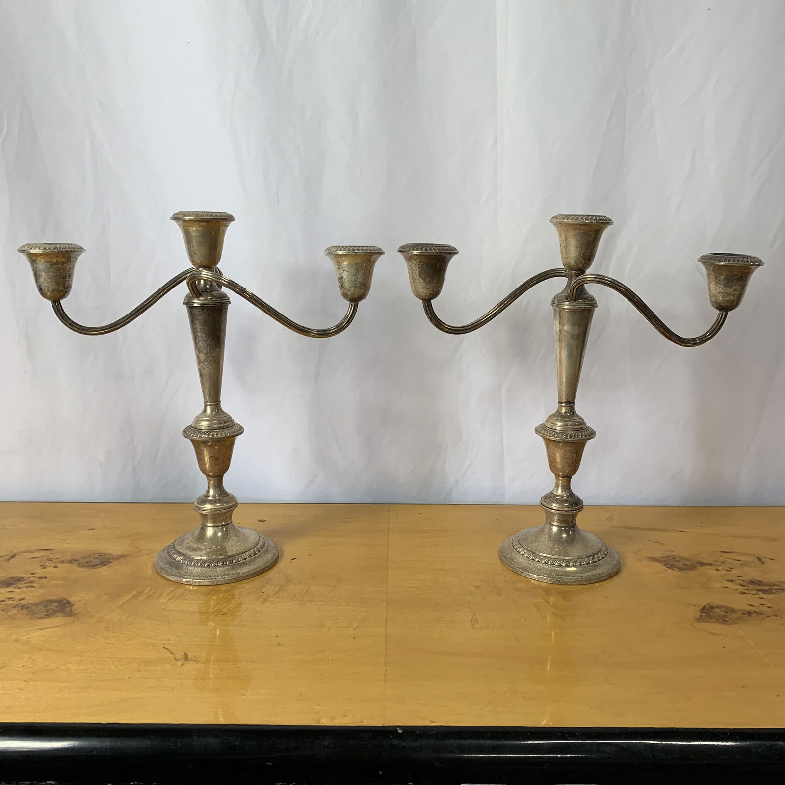 Pair Gorham Sterling Silver Candlestick Holders (1 of 4)