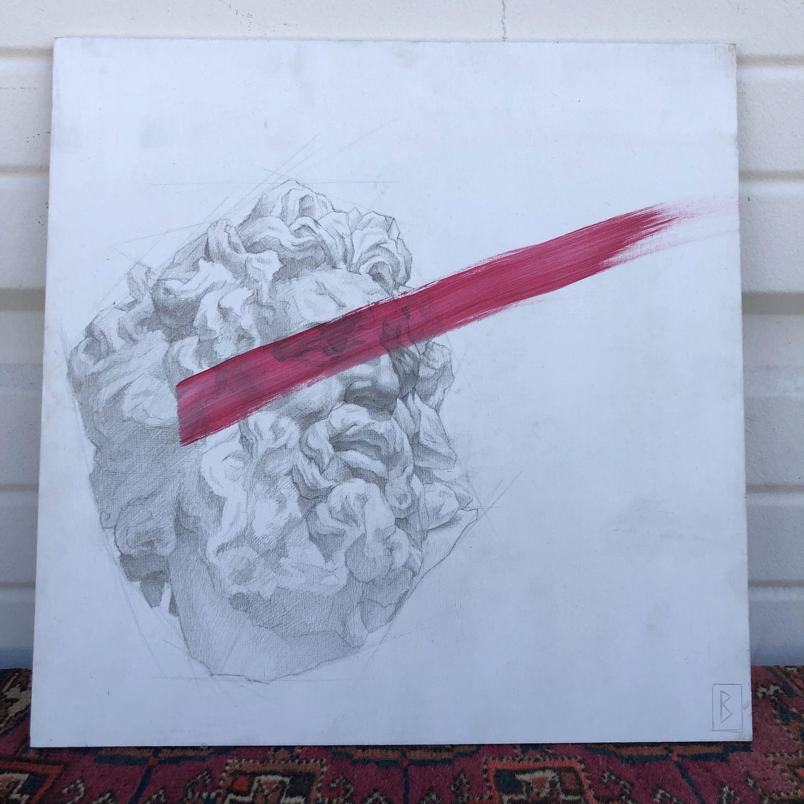 Silverpoint on Panel Painting by Brandon Johnson (1 of 3)