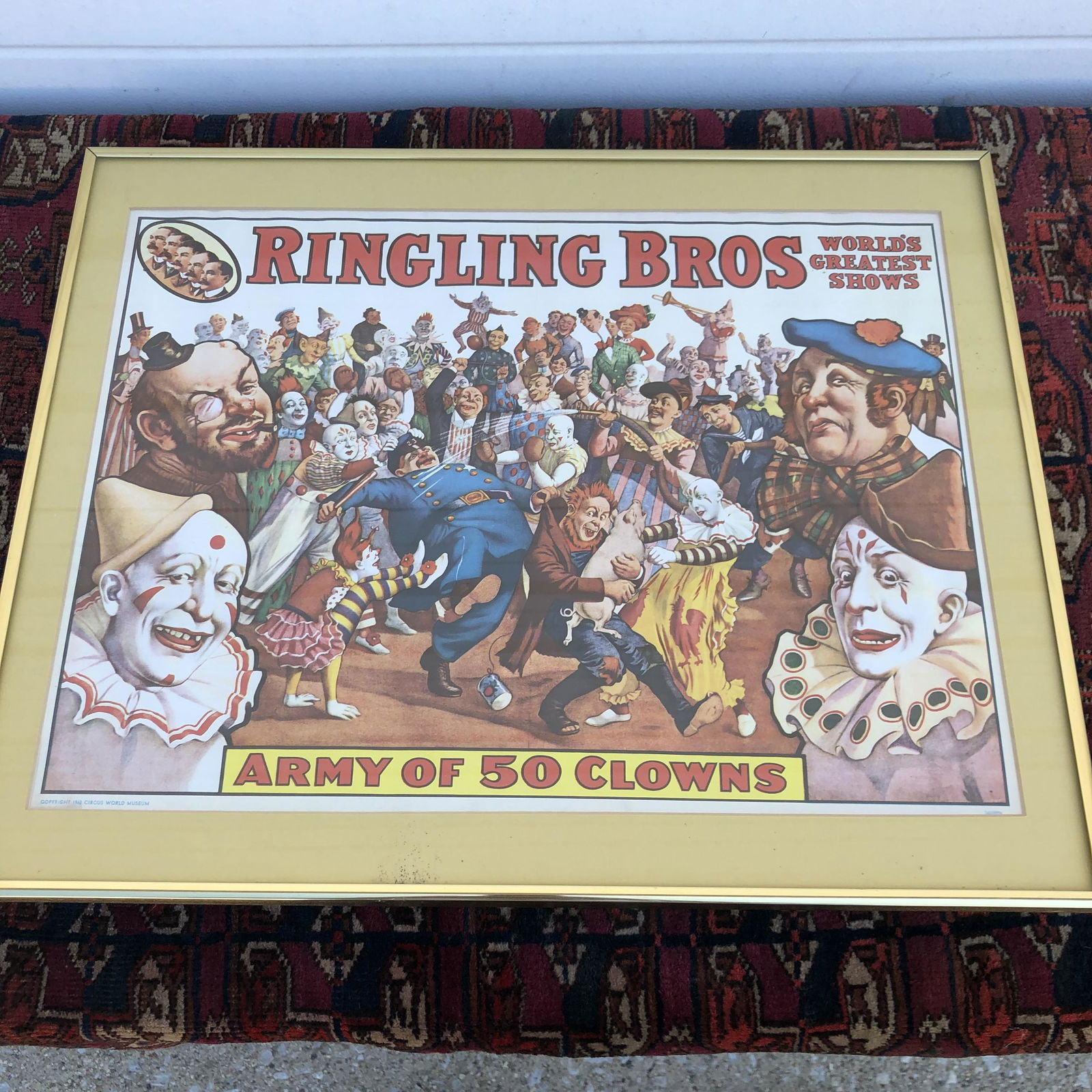 Ringling Bros Army of 50 Clowns Framed Poster (1 of 4)
