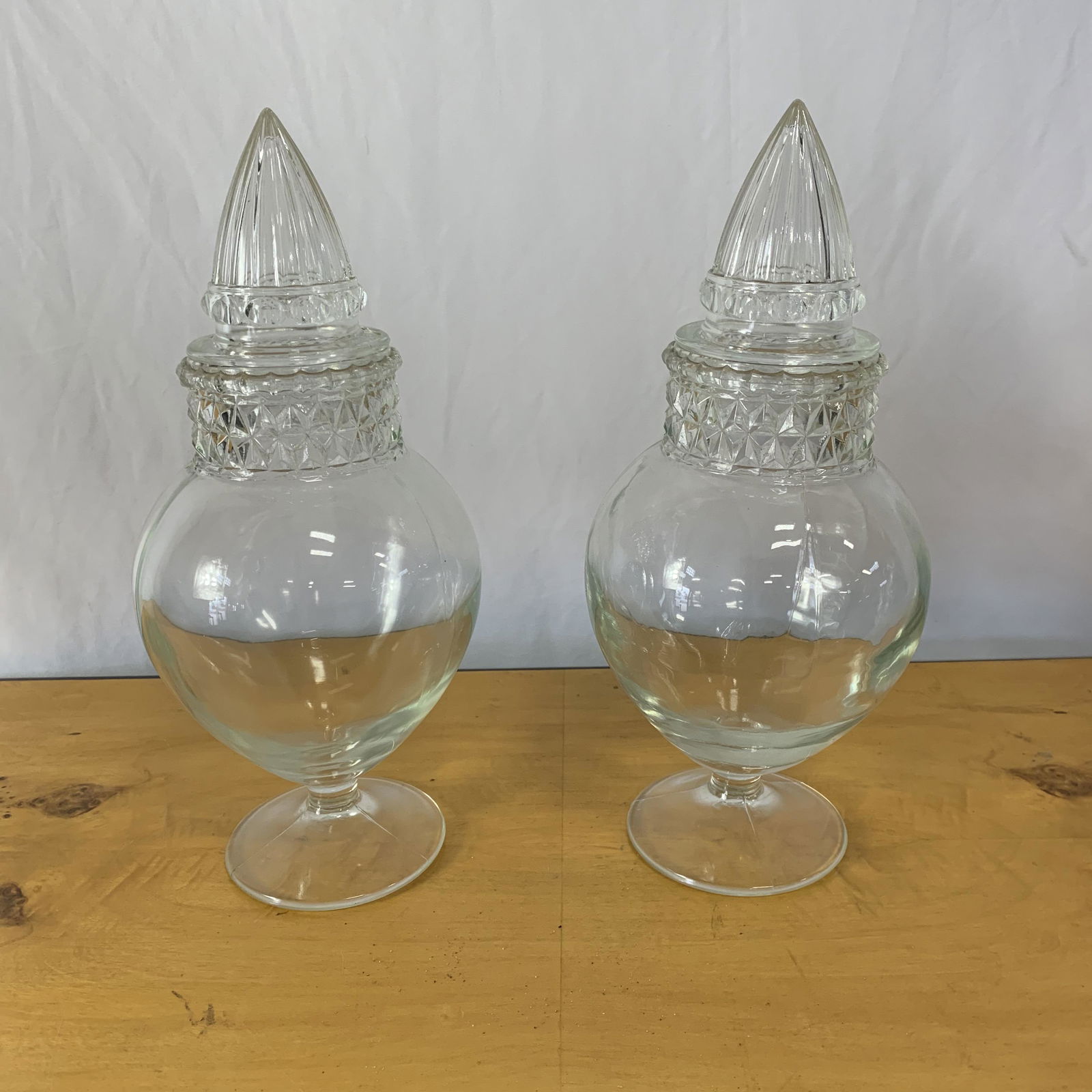 Pair Victorian Glass Apothecary Jars (1 of 1)