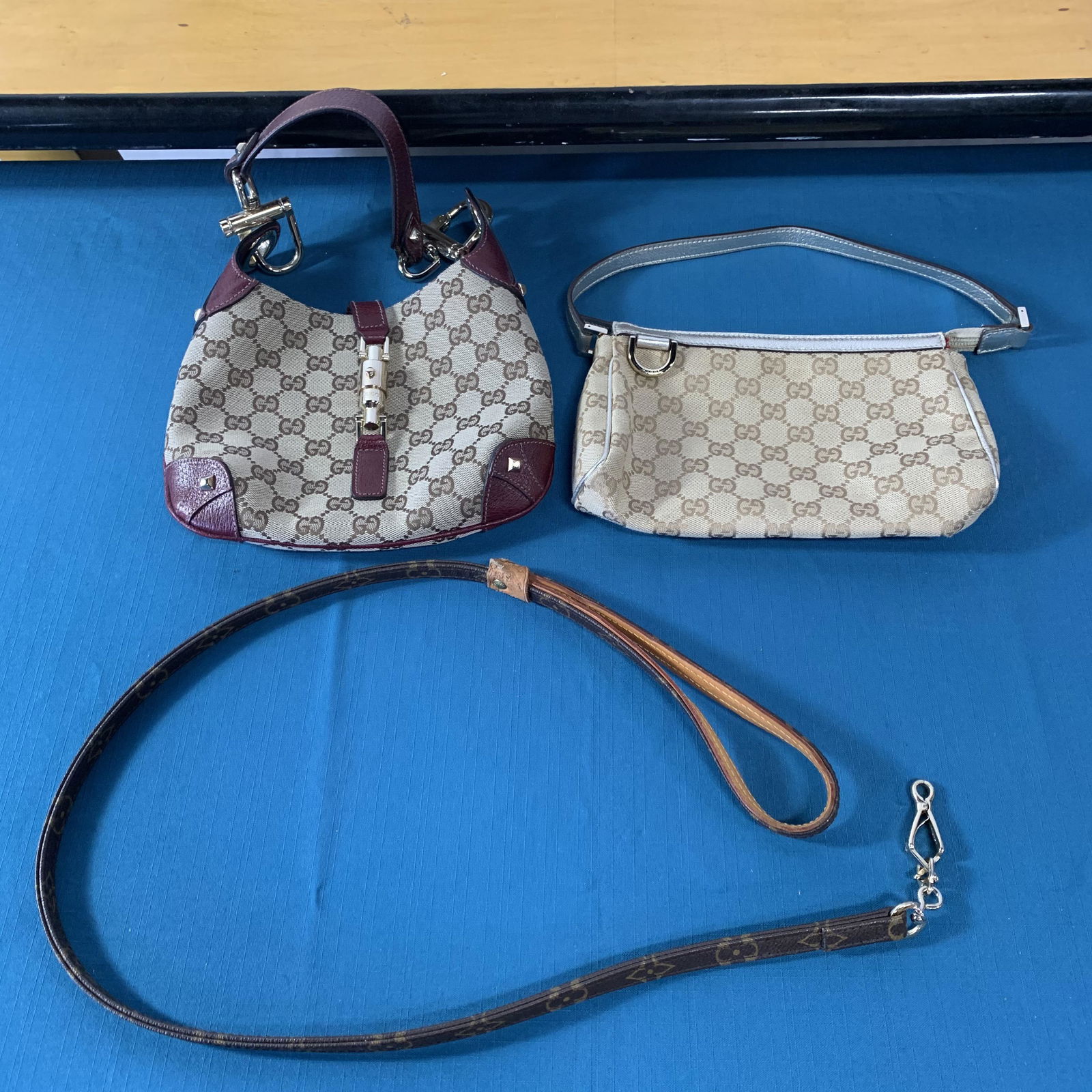 2 Gucci Purses and Louis Vuitton Pet Leash (1 of 3)
