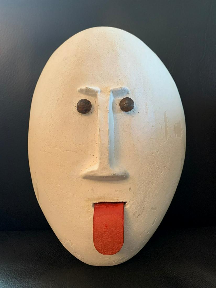 Bennington Pottery David Gil Mask Nail Eyes Leather (1 of 5)