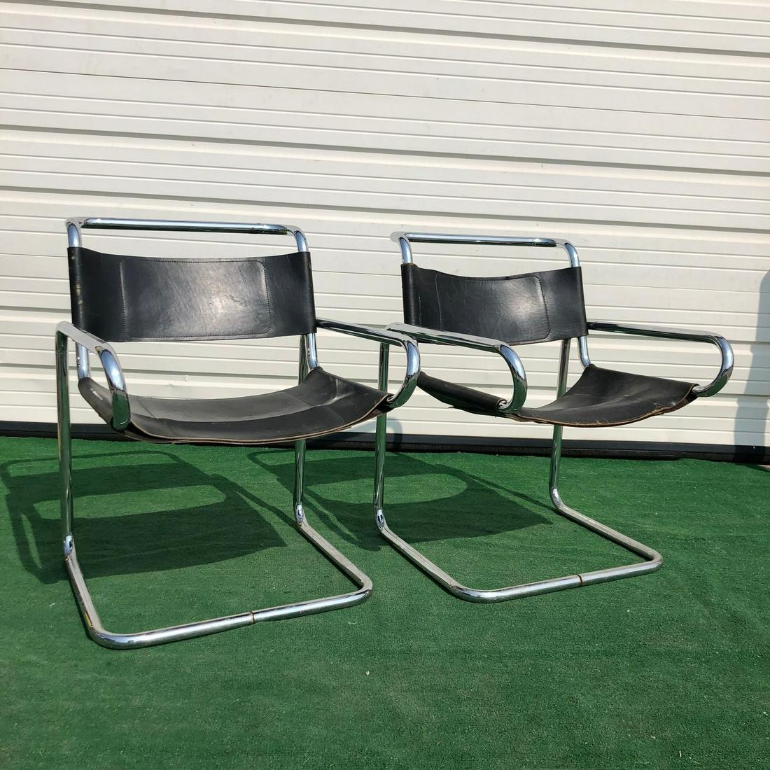 Ralph Rye by Dunbar Tubular Chrome & Black Leather (1 of 10)